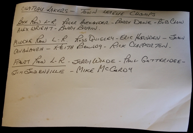 1974 Cobourg Men's Softball team photo Chateau