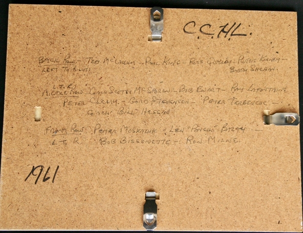 1961 CCHL Cobourg Kinsmen juvenile team photo