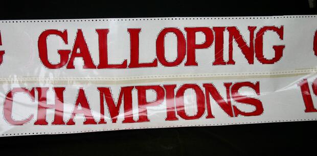 1987 Galloping Ghosts 10' reunion banner