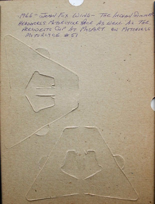 1966 John Fox photo on his winning motorcycle #51