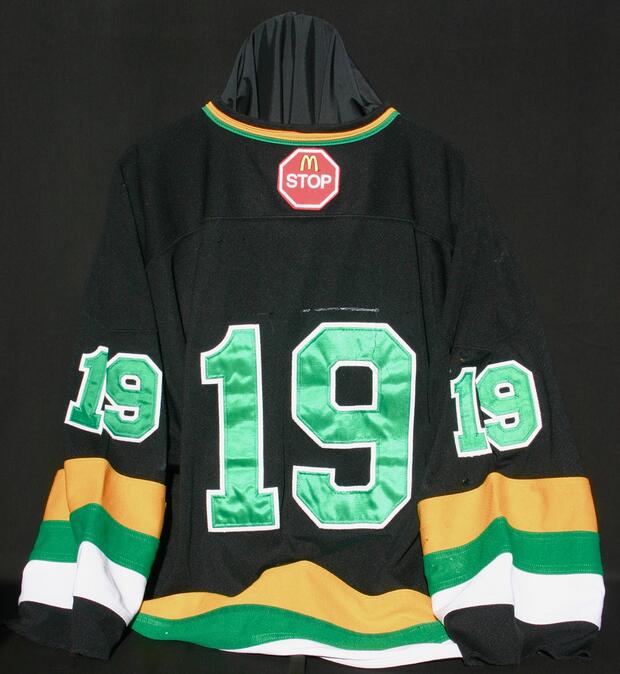 2008 Cobourg Cougars black game jersey #19