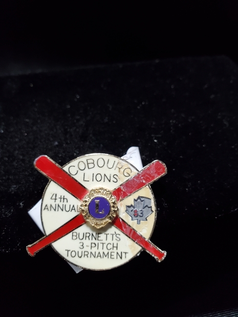 Lapel pin Burnett 3-pitch tournament 4th annual