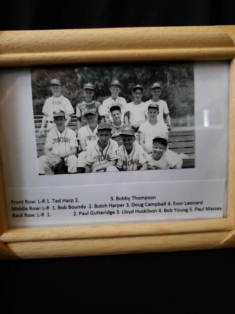 1963 Cobourg Bantam Baseball team photo