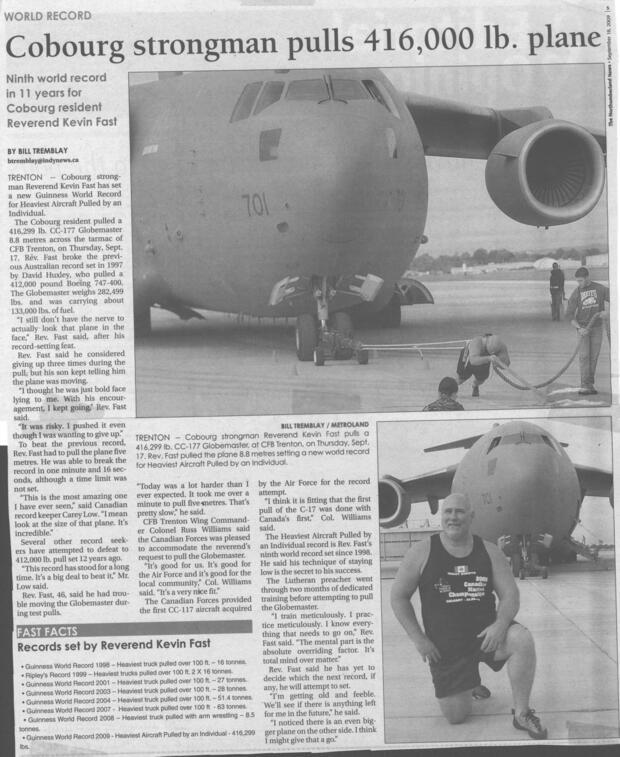 Kevin Fast pulling plane story