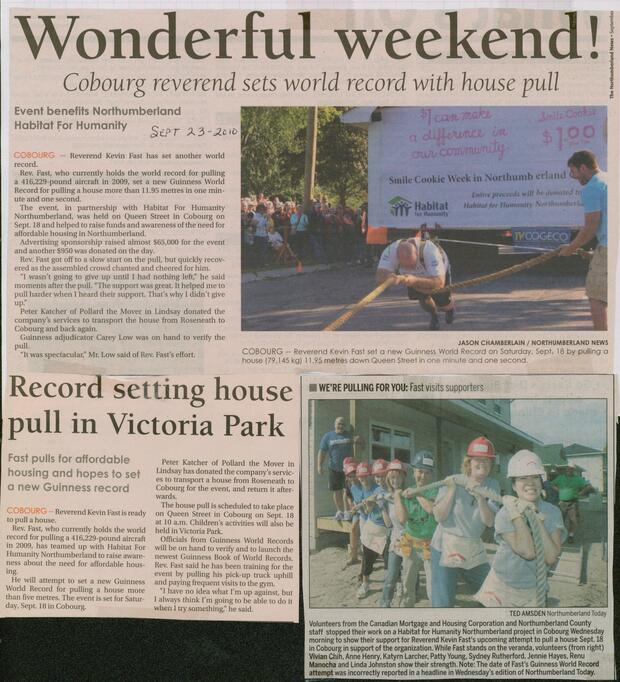 Kevin Fast pulling Habitat Home