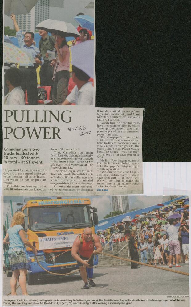 Kevin Fast pulls truck w-10 cars