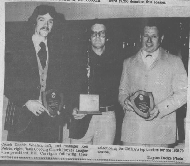 1979 Ken Petrie & Dennis Whelan OMHA Coach of Year