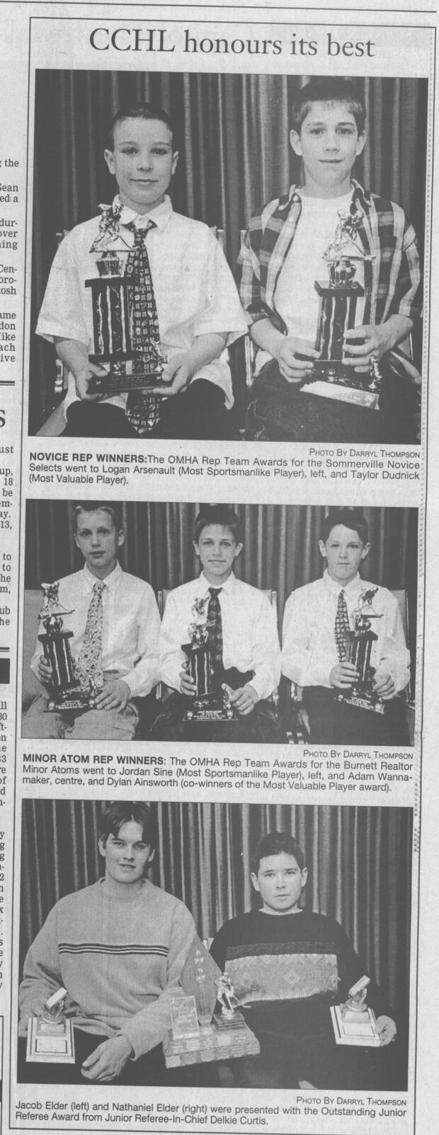 2001 Cobourg Community Hockey League annual awards