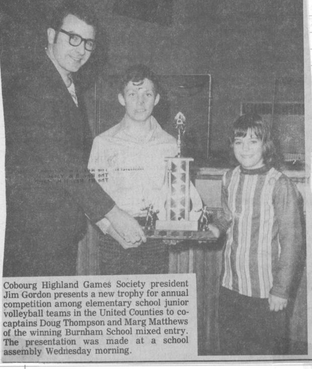 1971 Marg Matthews-trophy for Burnham School volleyball