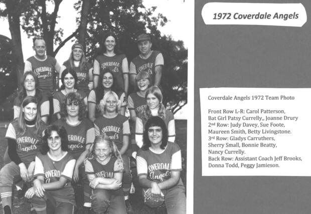 1972 Coverdale Angels Women's Fastball Team photos