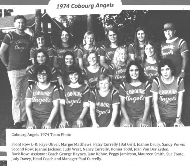 1974 Cobourg Angels Women's Fastball Team photos