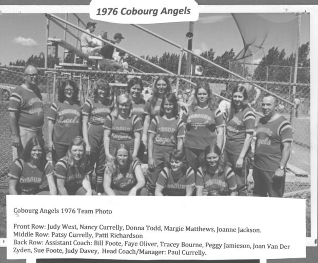 1976 Cobourg Angels Women's Fastball Team photos