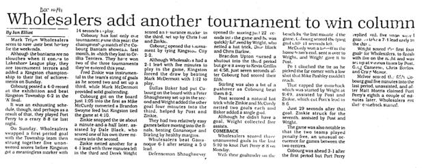 1992 Cobourg OMHA Champion Bantam news clip