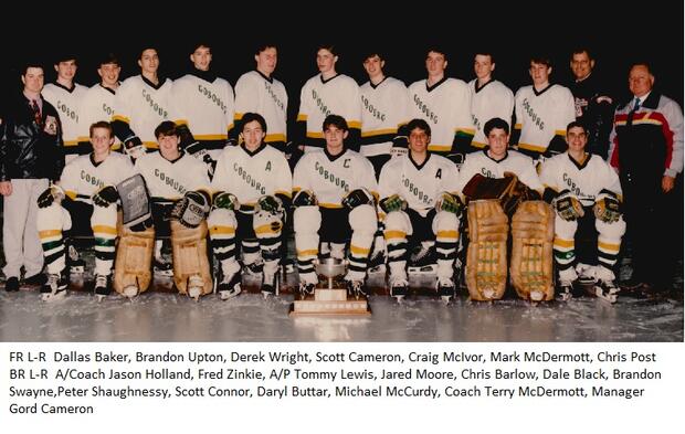 1992 Cobourg OMHA Champion Bantam team photo