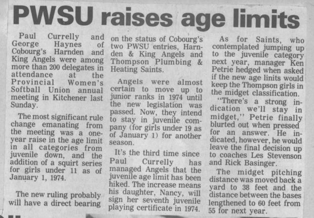 1973 Cobourg Angels