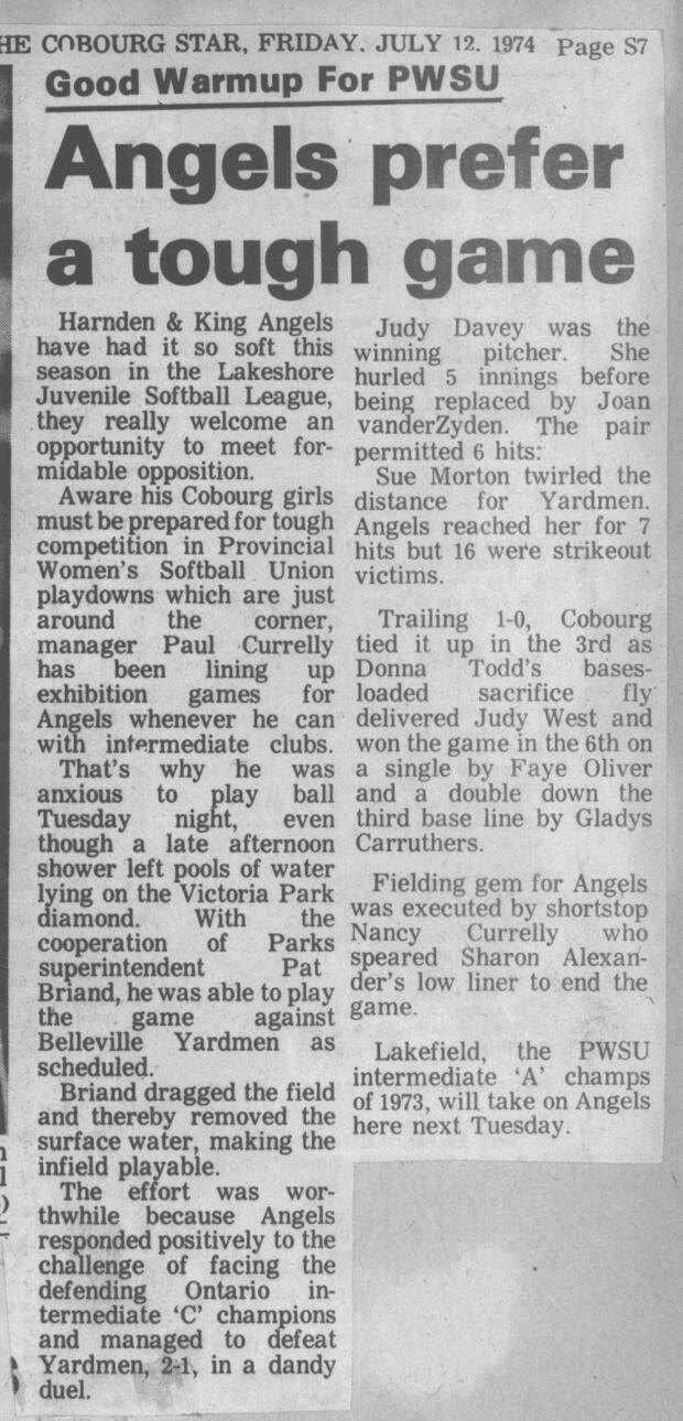 1974 Cobourg Angels