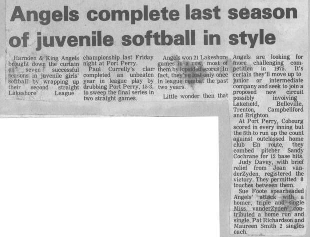 1974 Cobourg Angels