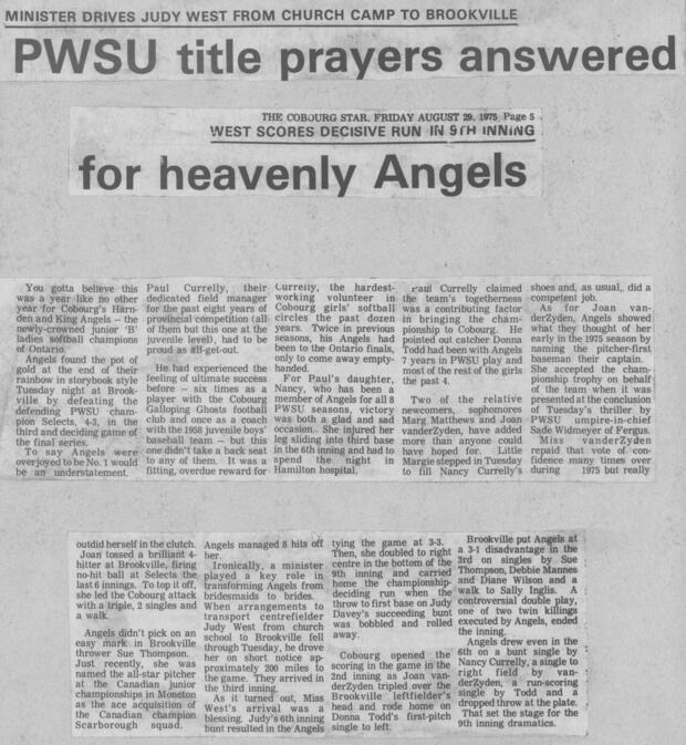 1975 Cobourg Angels