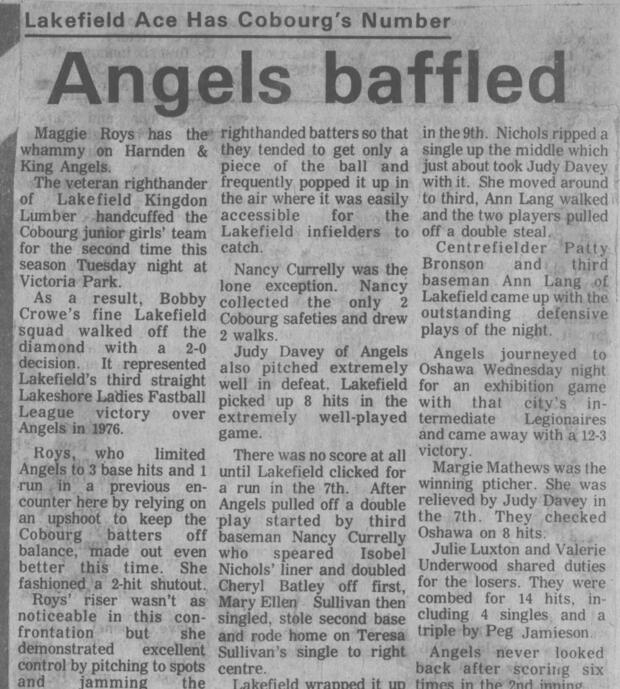 1976 Cobourg Angels