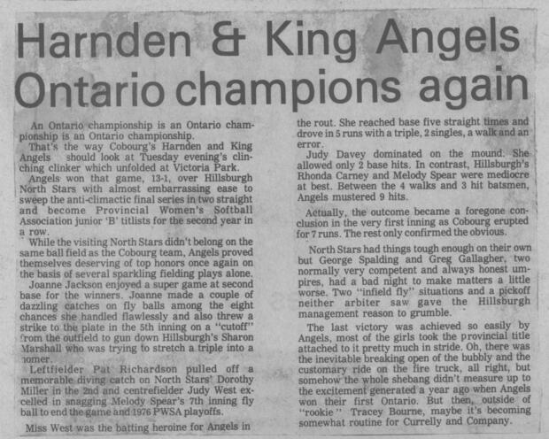 1976 Cobourg Angels