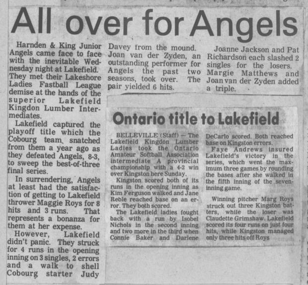 1976 Cobourg Angels