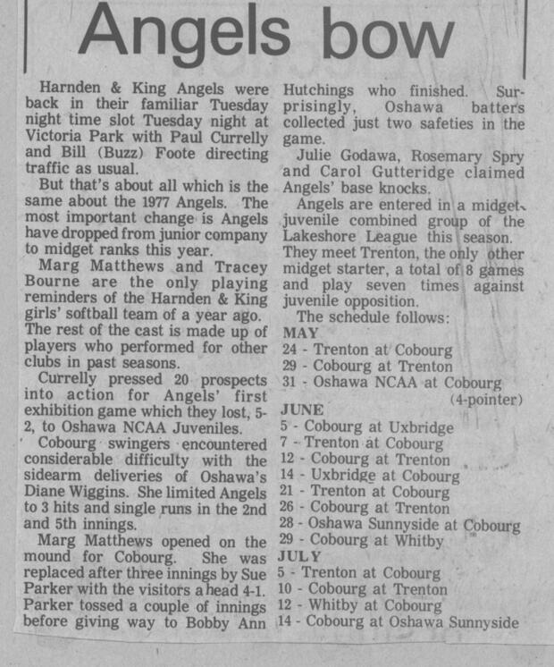 1977 Cobourg Angels