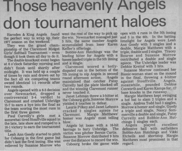 1977 Cobourg Angels
