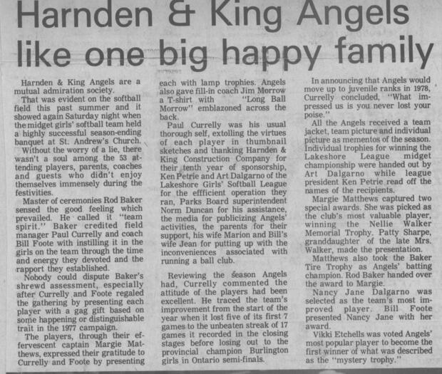 1977 Cobourg Angels