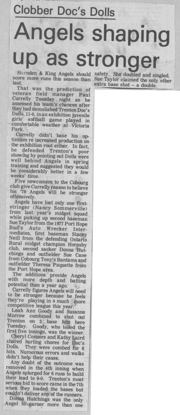 1978 Cobourg Angels
