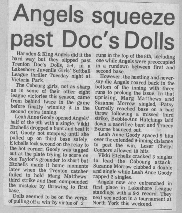 1978 Cobourg Angels