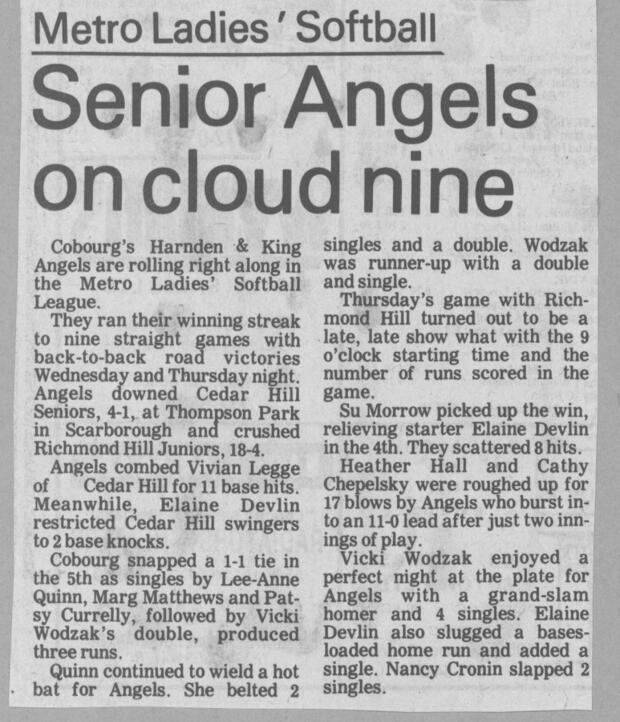 1984 Cobourg Angels