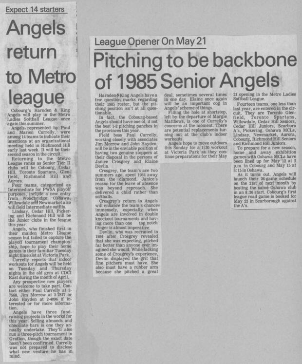 1985 Cobourg Angels