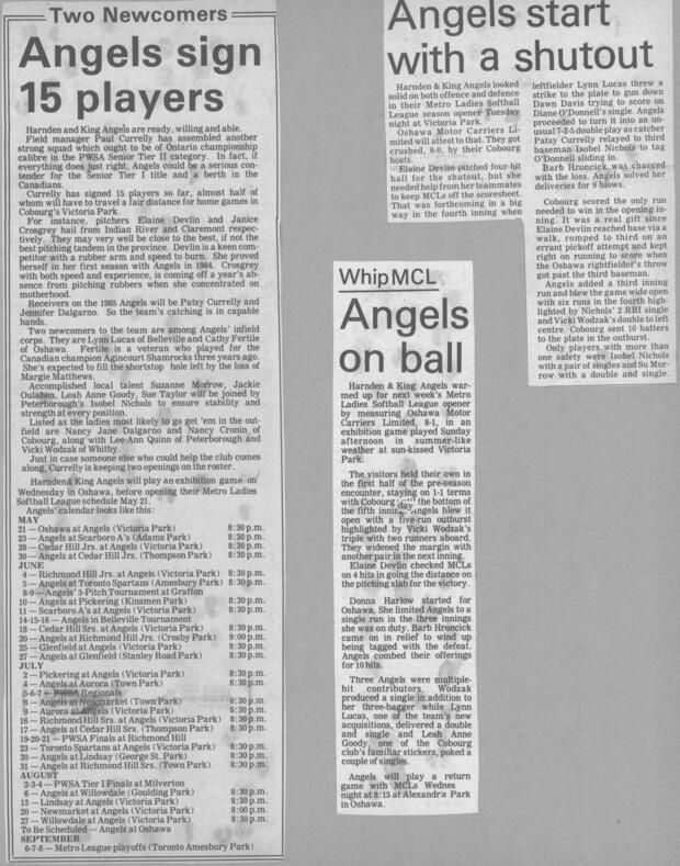 1985 Cobourg Angels