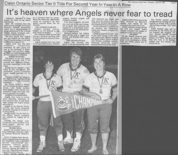 1985 Cobourg Angels