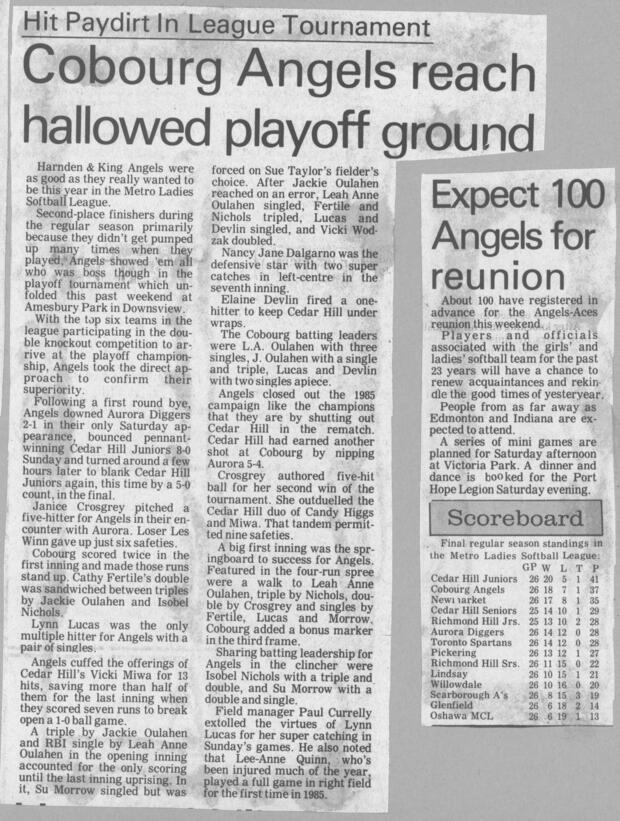 1985 Cobourg Angels