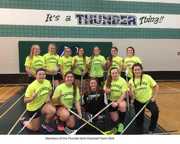 2018 St Mary's CSS photos of Thunder Floorball teams