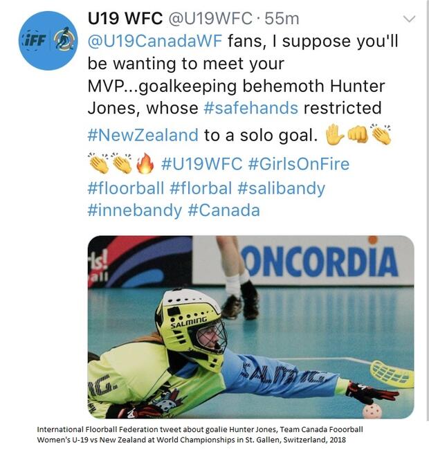 2018 Team Canada Floorball U-19 photos Switzerland Worlds