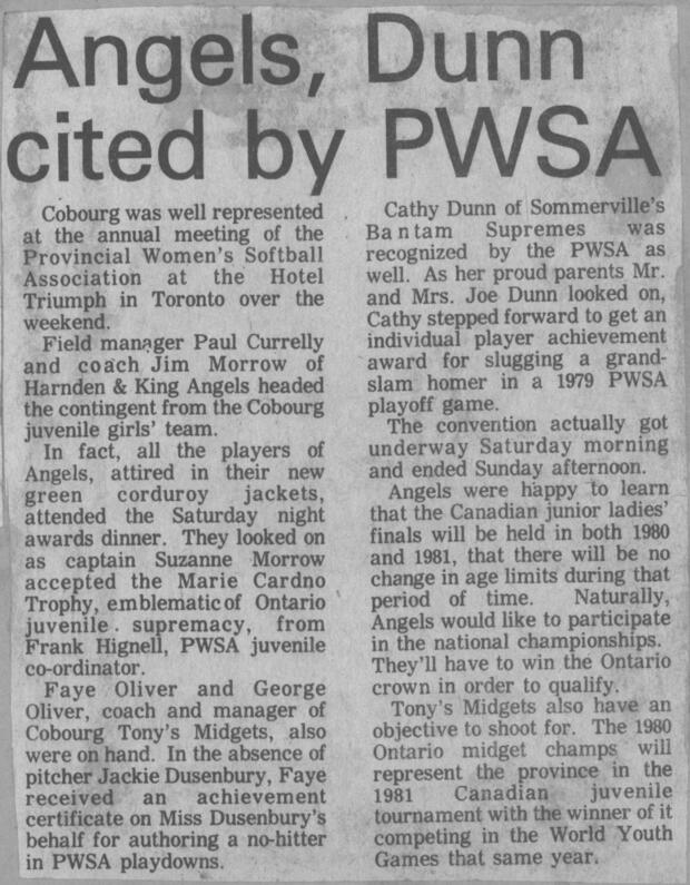 1979 Cobourg Angels
