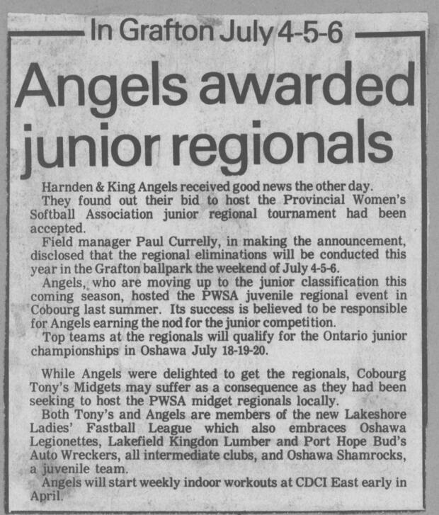 1980 Cobourg Angels