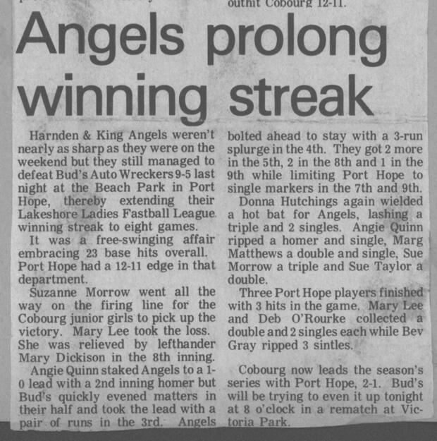 1980 Cobourg Angels