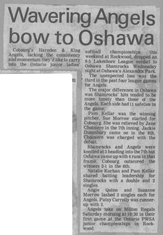 1981 Cobourg Angels