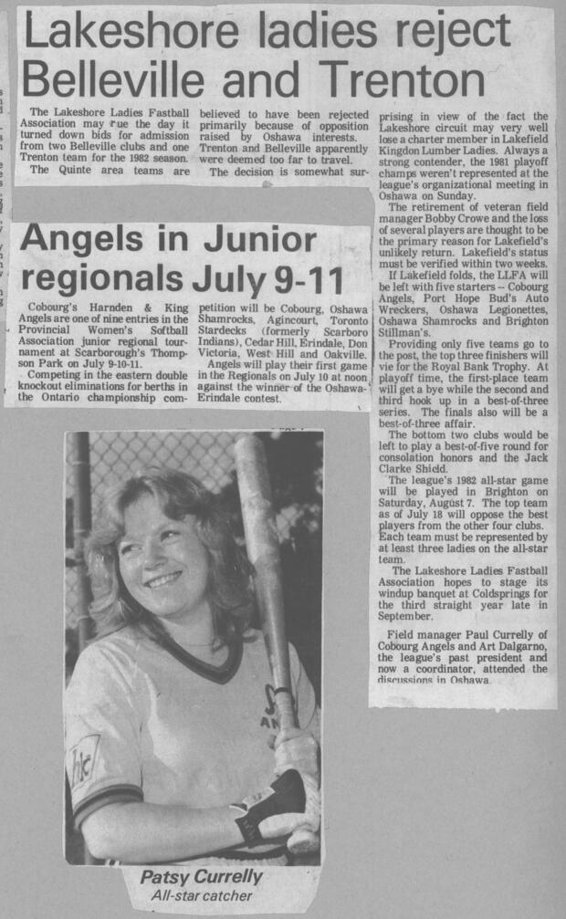 1982 Cobourg Angels