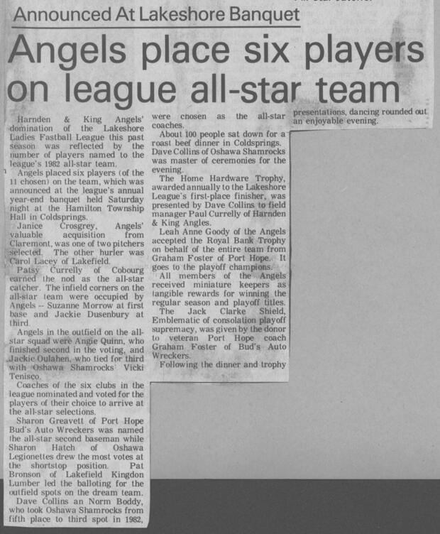 1982 Cobourg Angels