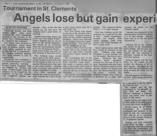 1983 Cobourg Angels