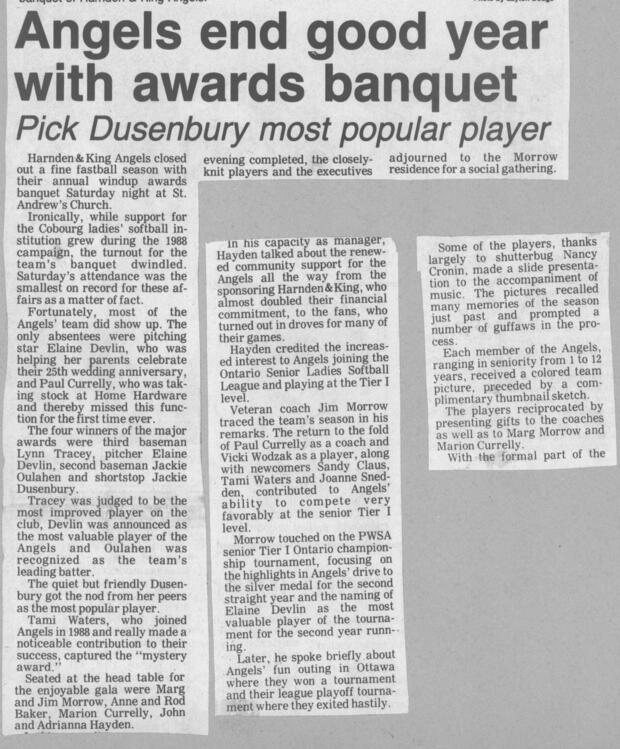 1988 Cobourg Angels