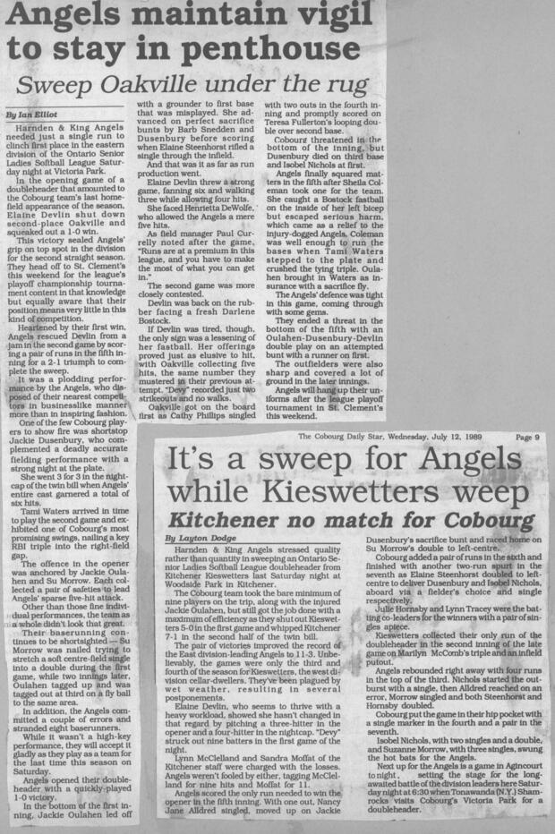 1989 Cobourg Angels