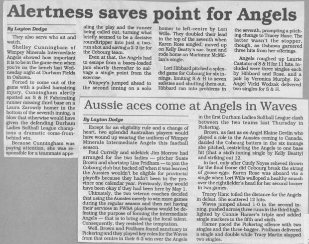 1992 Cobourg Junior Angels