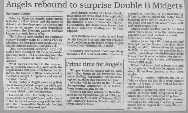 1992 Cobourg Junior Angels