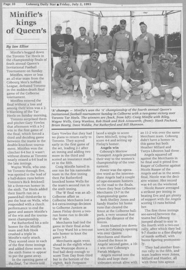 1993 Cobourg Junior Angels