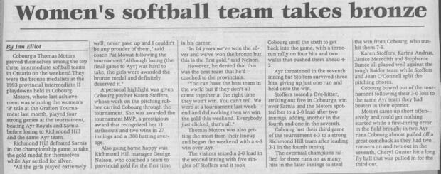 1993 Cobourg Junior Angels